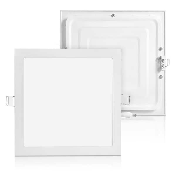 TYCOLIT 8.07 in. x 8.77 in. 1800 Lumens Integrated LED Panel Light, 4000K(2-Pack)