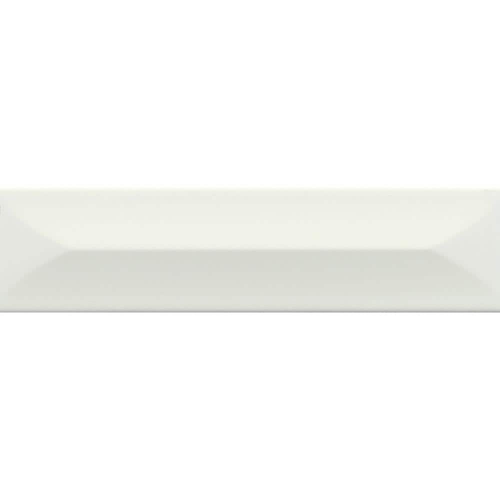 Estasi 2.95 in. x 11.81 in. White Matte Ceramic Wall Tile (6.05 sq. ft./Cas