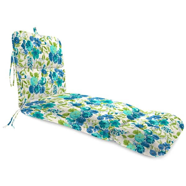 74 in. L x 22 in. W x 5 in. T Rectangular Outdoor Chaise Lounge Cushion in Bettina Aqua