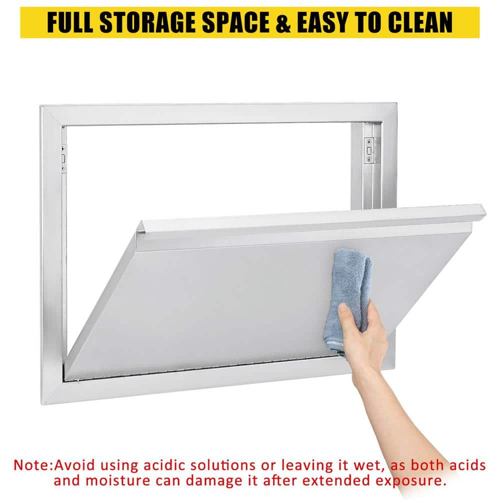 17 in. Wide Stainless Steel Outdoor BBQ Access Door with Handle