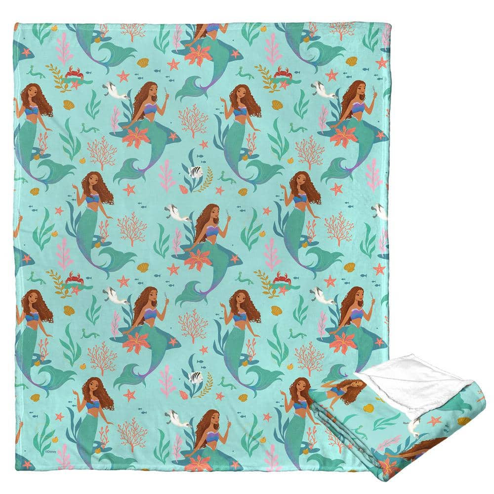 Little Mermaid Sea Form Sweetheart Silk Touch Multi-Colored Throw Blanket