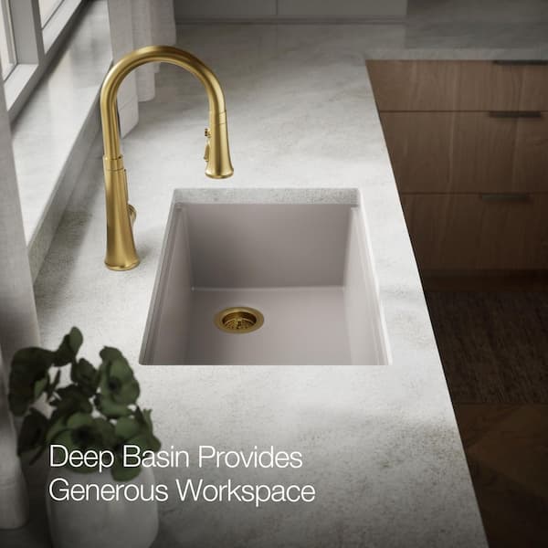 Billings Granite Composite 29 in. Undermount Single Bowl Kitchen Sink in Matte Taupe