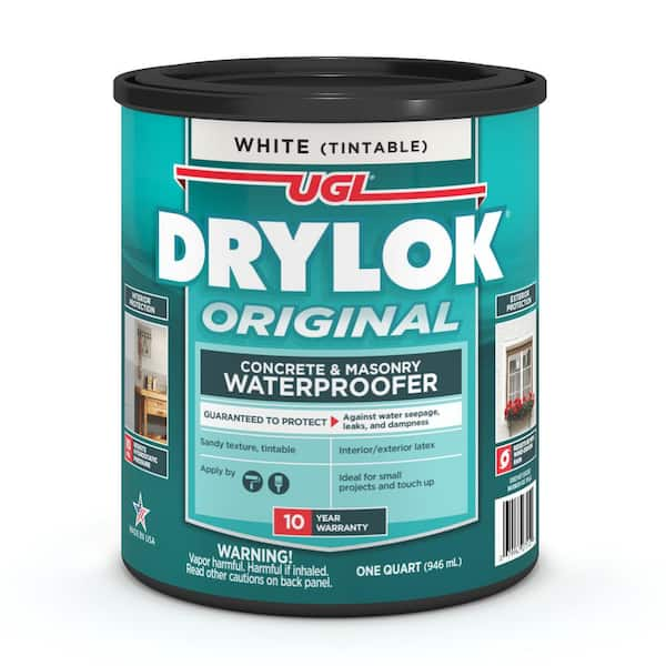 DRYLOK Original 1 qt. White Flat Latex Interior/Exterior Basement and Masonry Waterproofer