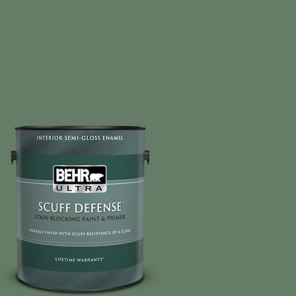 BEHR ULTRA 1 gal. #S410-6 Greener Pastures Extra Durable Semi-Gloss Enamel Interior Paint & Primer