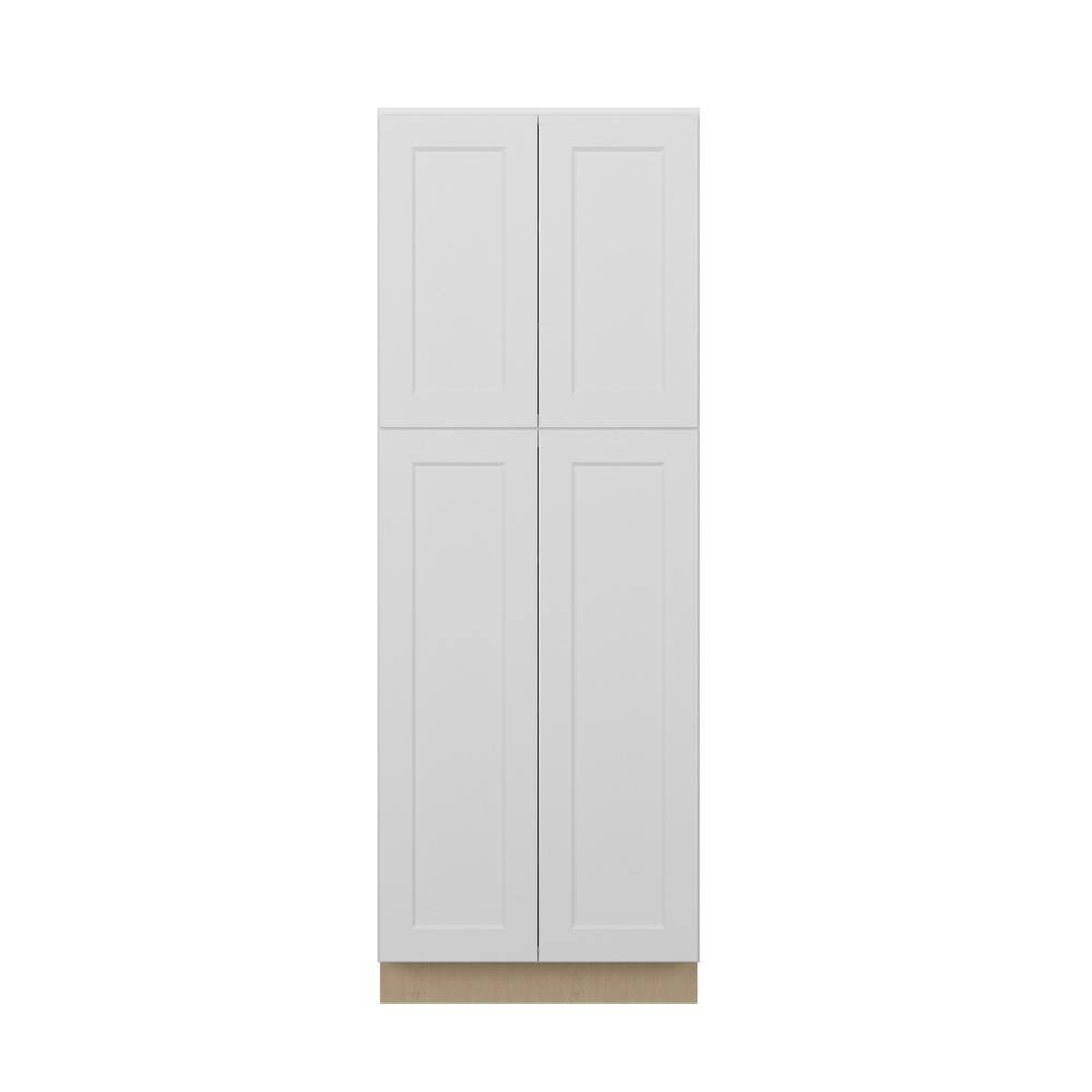 Norfolk Shaker 30 in. W x 84 in. H x 24 in. D in Painted White Plywood Asse