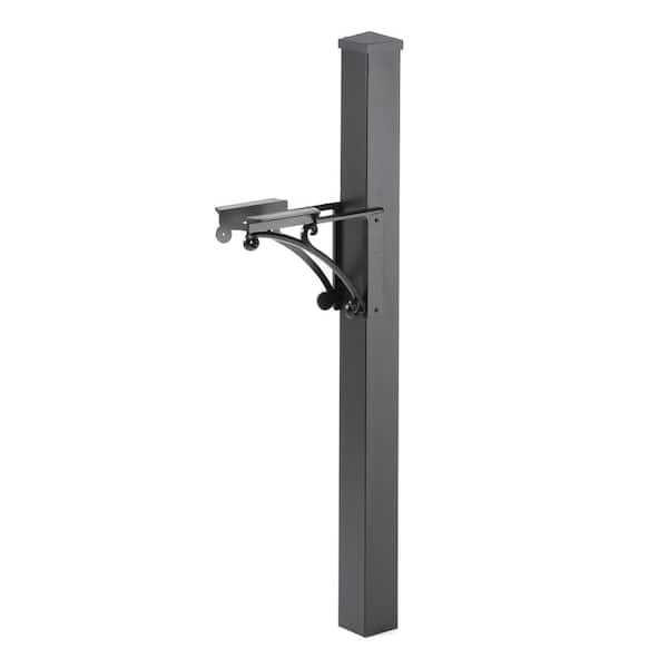 Whitehall Products Superior Post and Brackets with Cap in Black