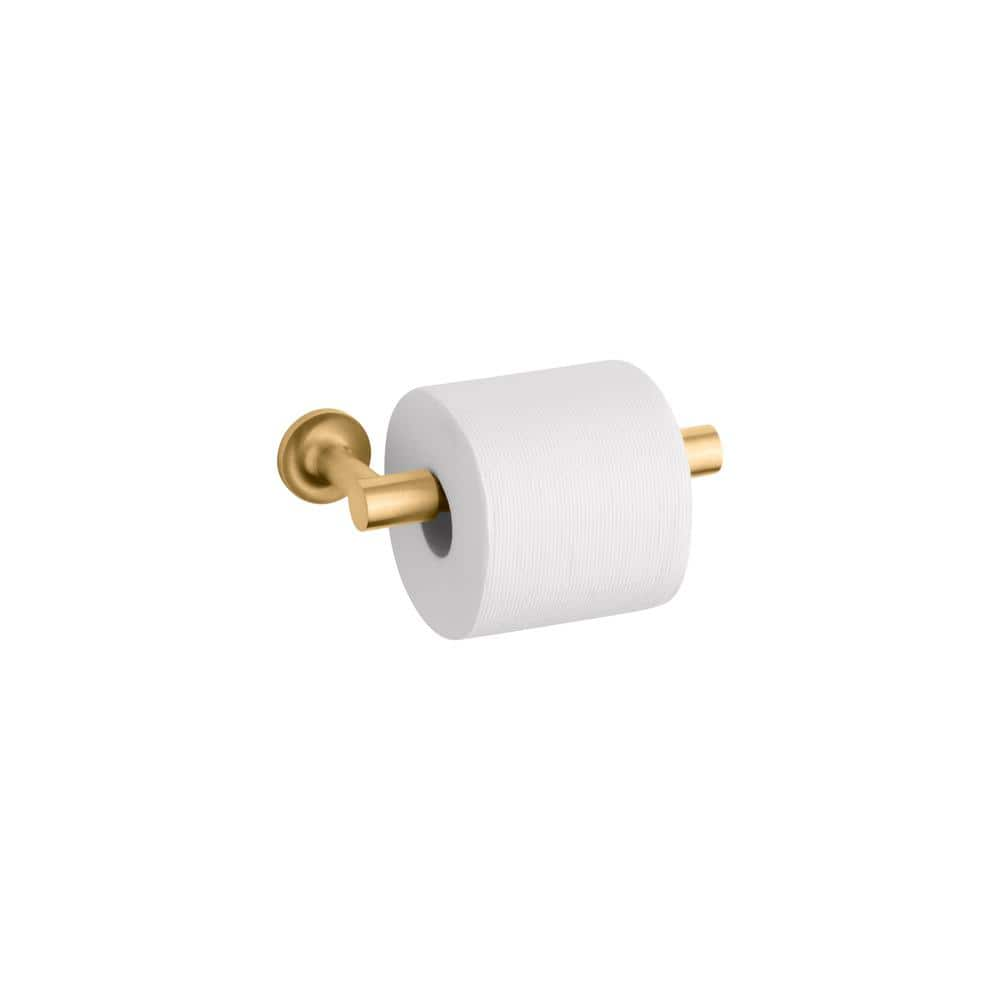 KOHLER Purist Toilet Paper Holder In Vibrant Brushed Moderne Brass   Vibrant Brushed Moderne Brass Kohler 14377 2mb 64 1000 