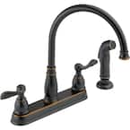 Windemere 2-Handle Standard Kitchen Faucet with Side Sprayer in Oil Rubbed Bronze