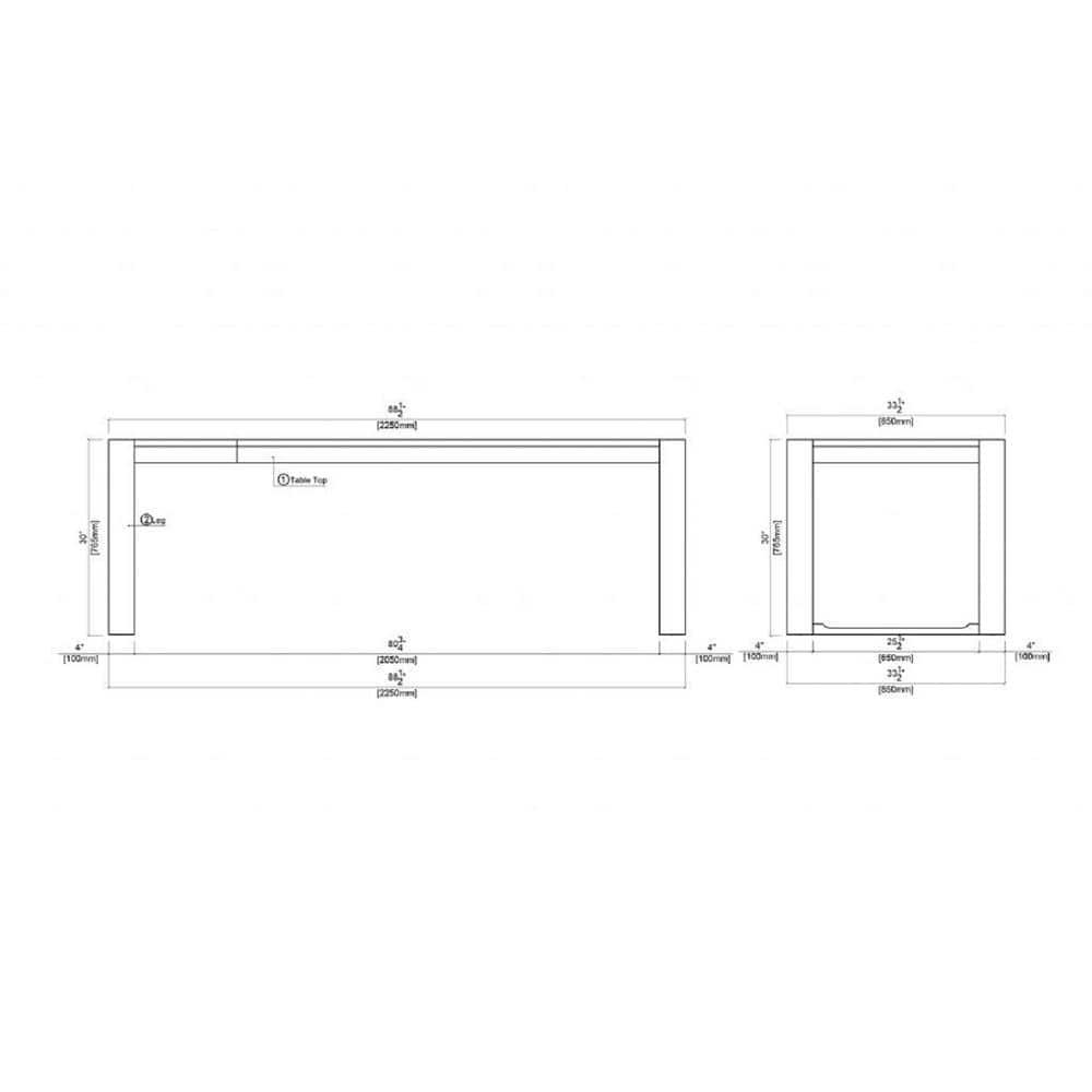 Chestnut Wire-Brush Wood Extendable Dining Table for Eight
