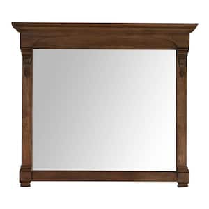 Brookfield 47.2 in. W x 41.3 in. H Framed Rectangular Bathroom Vanity Mirror in Country Oak