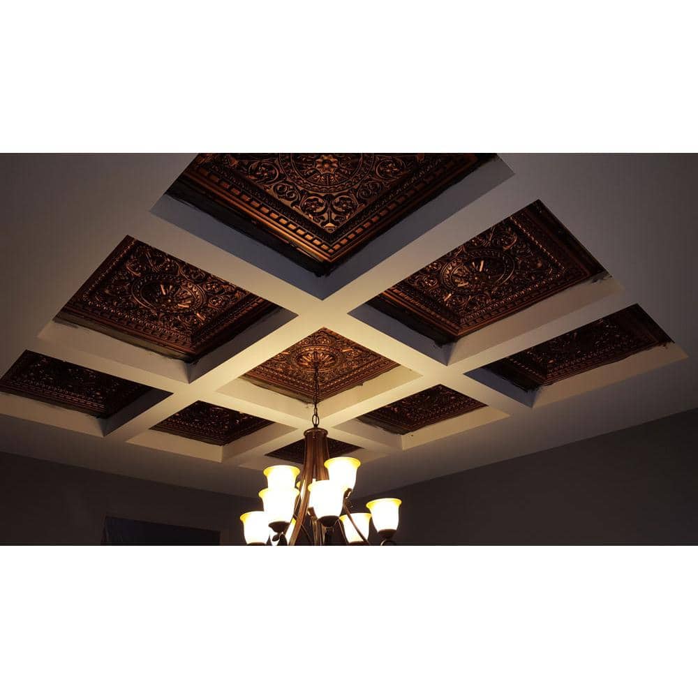 Da Vinci 24'' x 24'' Antique Copper PVC Ceiling Tiles