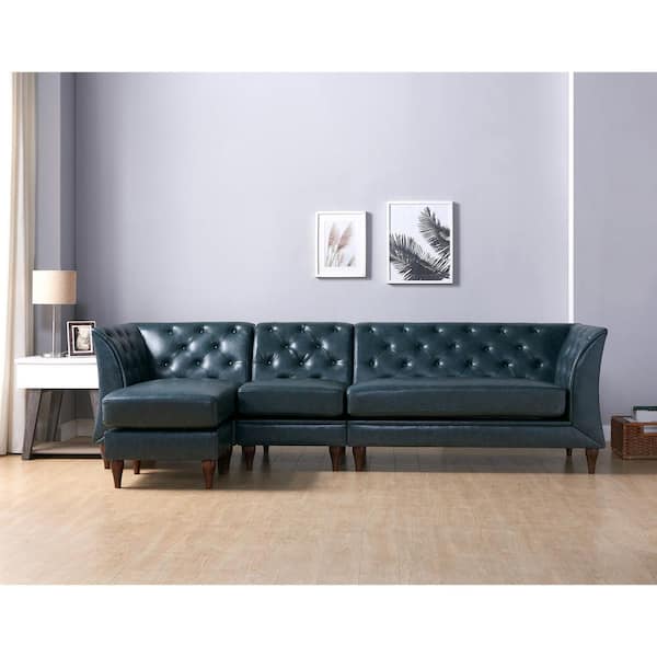 Furniture Of America Danna Bluefaux, Modular Sofa Sectional Leather