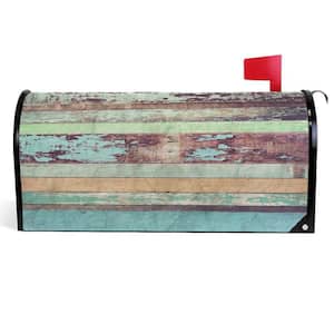 18 in. x 21 in. Wooden Pattern Magnetic Mailbox Cover Decoration