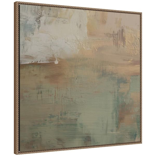 Sylvie "Sage Horizon No. 1" by Amy Lighthall Abstract Framed Art Print 30 in. x 30 in.