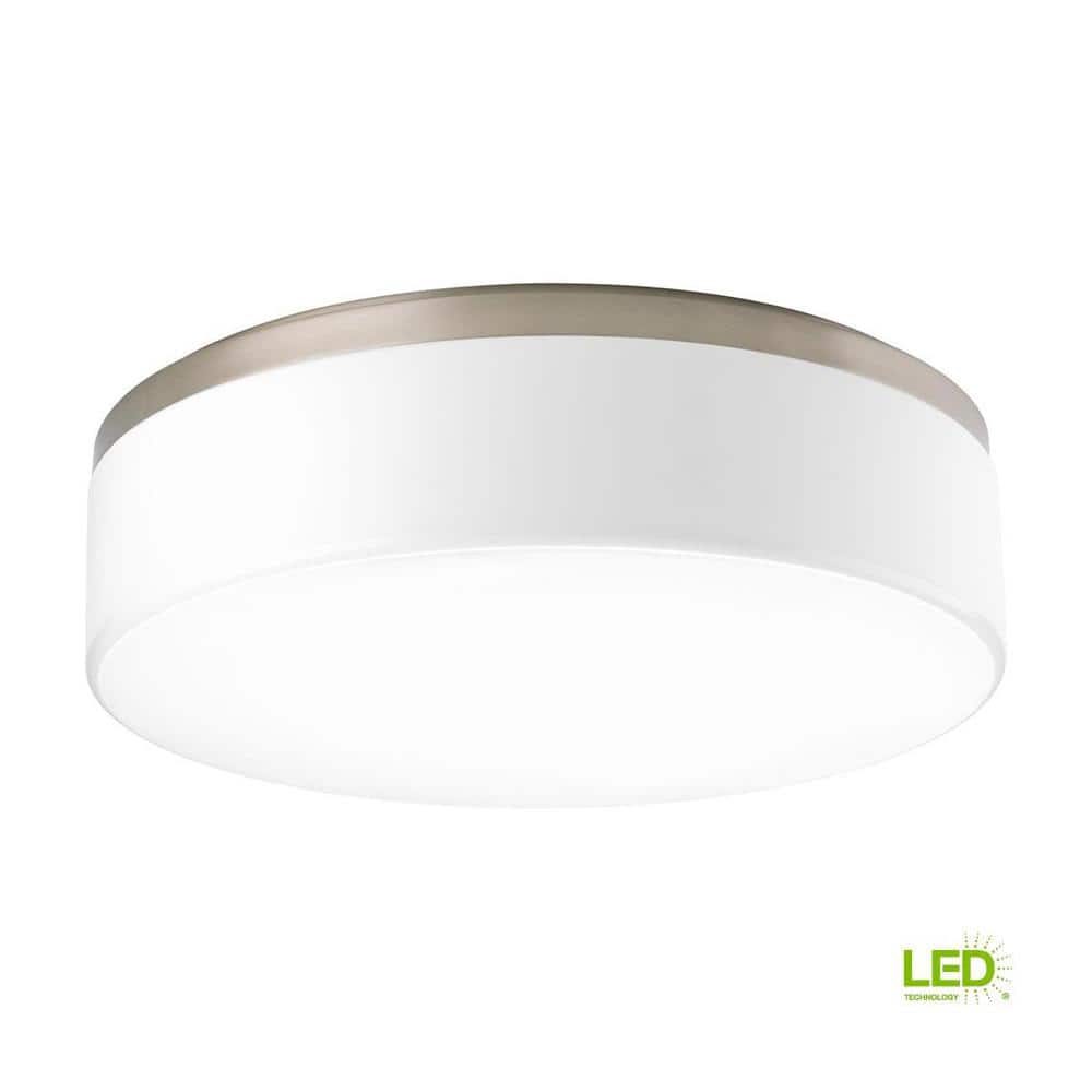 Maier 18" Brushed Nickel LED Flush Mount with Opal Diffuser