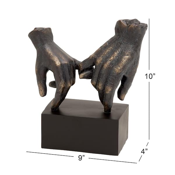 Bronze Sculpture of 2 Touching Hands Floating Hands -  Canada
