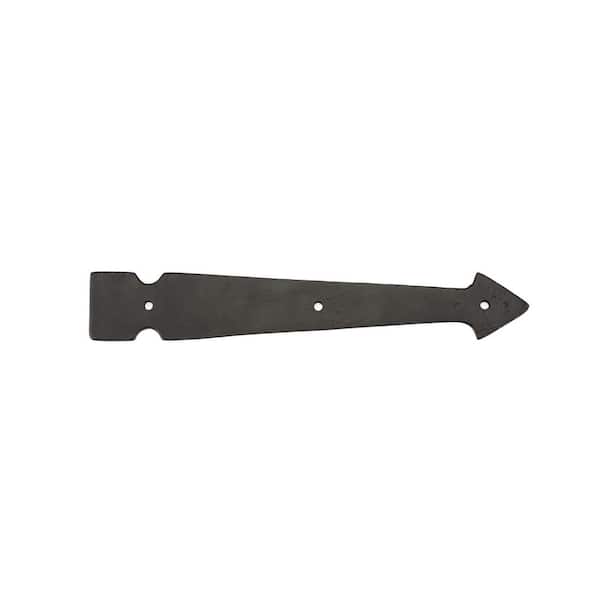 Richelieu Hardware 8-1/16 in. (205 mm) Matte Black Forged Iron Decorative Rustic False Hinge for Barn Door