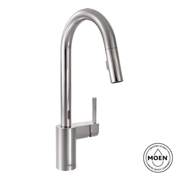 MOEN Align Single-Handle Touchless Pull-Down Sprayer Kitchen Faucet with MotionSense and Power Clean in Chrome