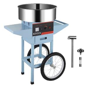 980-Watt Electric Cotton Candy Machine with Cart in Blue
