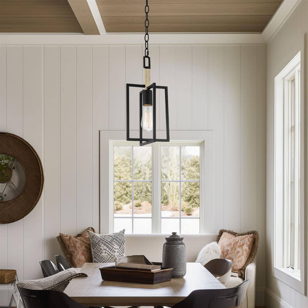 Sheffield Sandblasted Black Metal Farmhouse Pendant Light