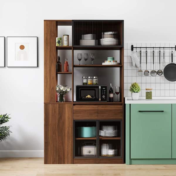 XUJMK 39 in W x 14 in D x 71 in H Linen Cabinet, Tall Storage