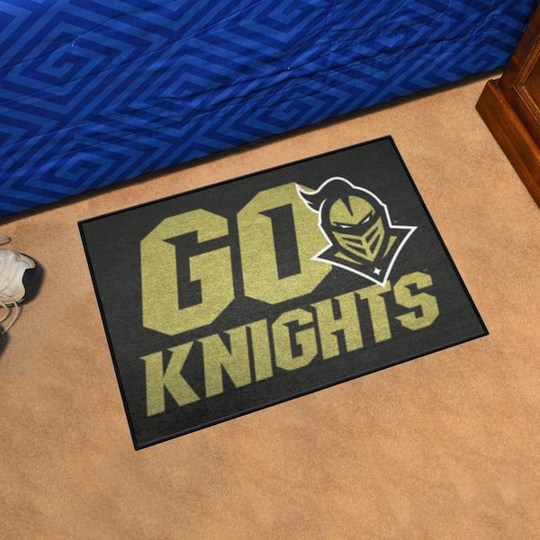 University of Central Florida Black 19 in. x 30 in. Starter Mat Accent Rug