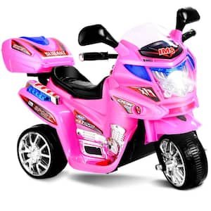 Kids Ride On Motorcycle 3 Wheel 6-Volt Battery Powered Electric Toy Power Bicycle Pink