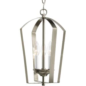 Gather Collection 3-Light Brushed Nickel Foyer Pendant