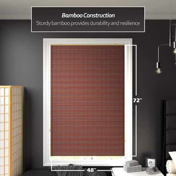 RED LANTERN Oriental Furniture Bamboo Cordless Window Shade