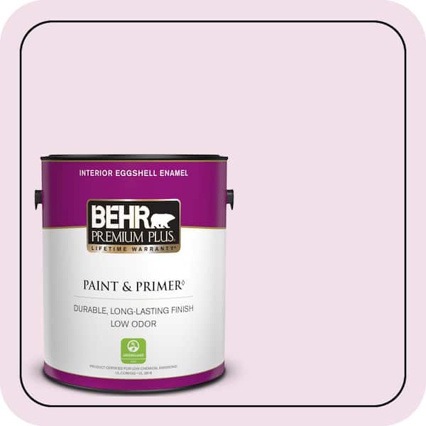 BEHR PREMIUM PLUS 1 gal. #M120-1 Pink Proposal Eggshell Enamel Low Odor Interior Paint & Primer