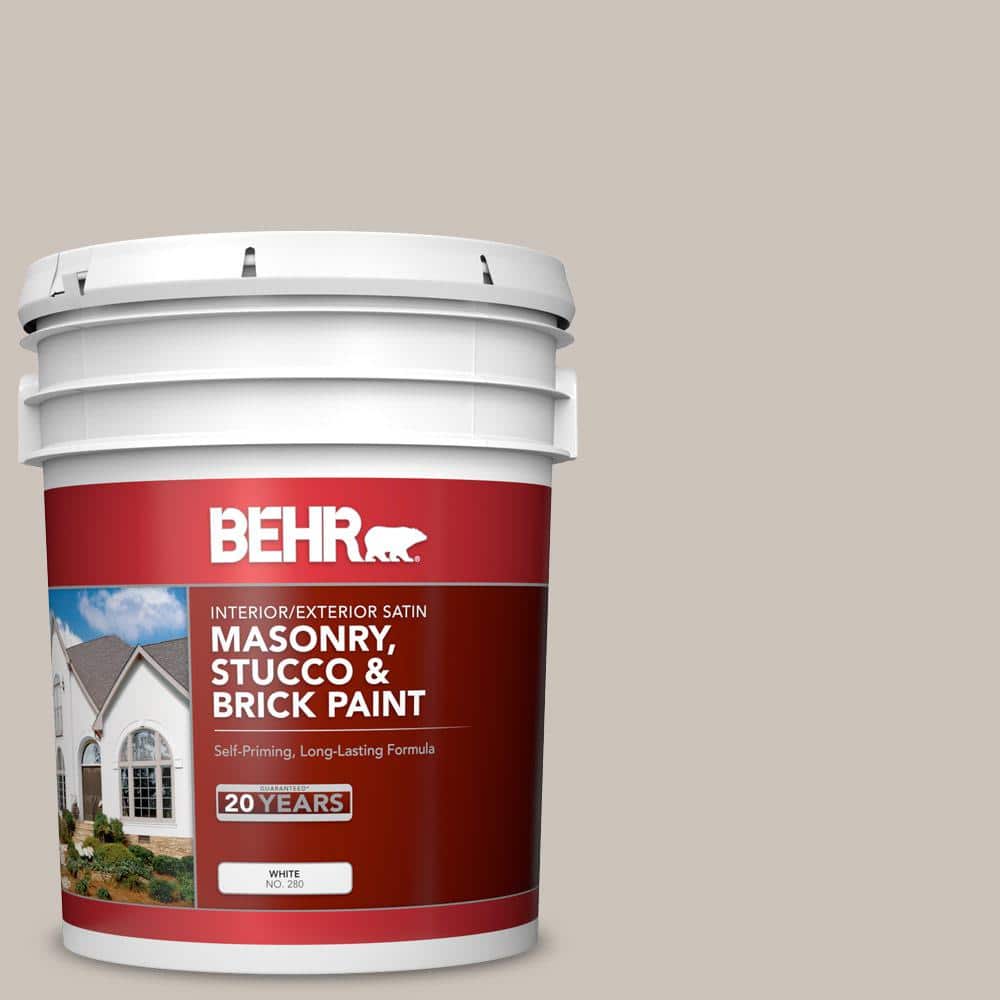 5 gal. #N200-2 Doeskin Gray Satin Interior/Exterior Masonry, Stucco and Bri