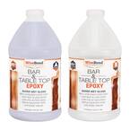 WiseBond 1 gal. Clear Bar and Table Top Wood and Concrete 1:1 Ratio Counter  Top Epoxy Kit DW025116 - The Home Depot