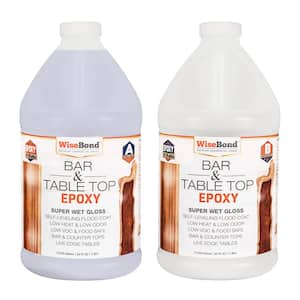 1 gal. Clear Bar and Table Top Wood and Concrete 1:1 Ratio Counter Top Epoxy Kit