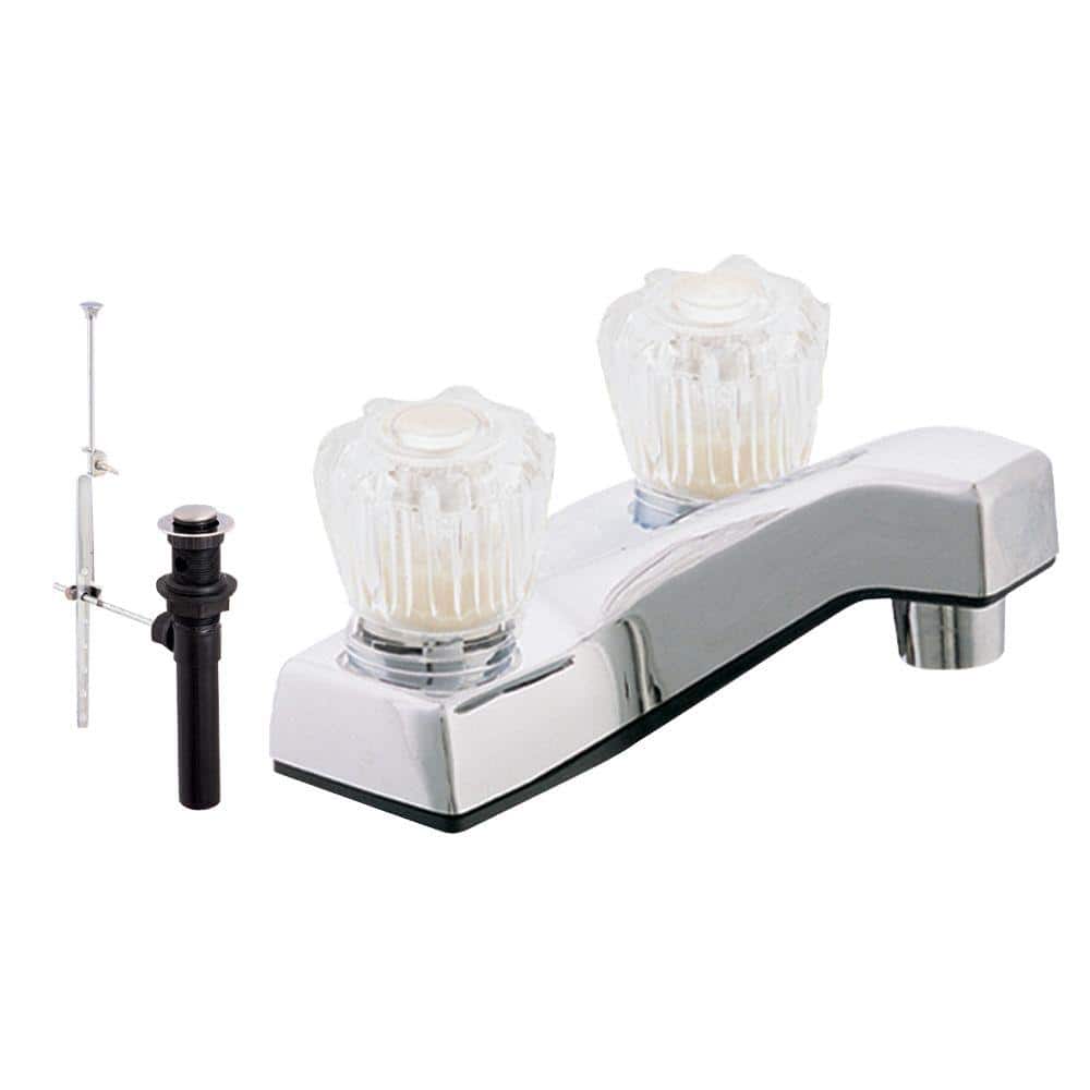 4 in. Centerset 2-Handle Non-Metallic Bathroom Faucet in Chrome price history on PriceWatchPro