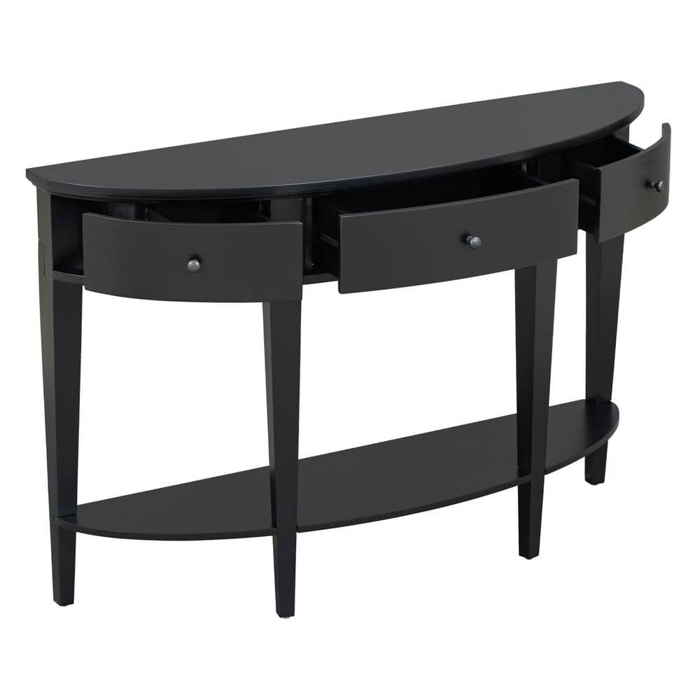 51.2 in. W x 13.8 in. D x 33.5 in. H Bathroom Black Linen Cabinet