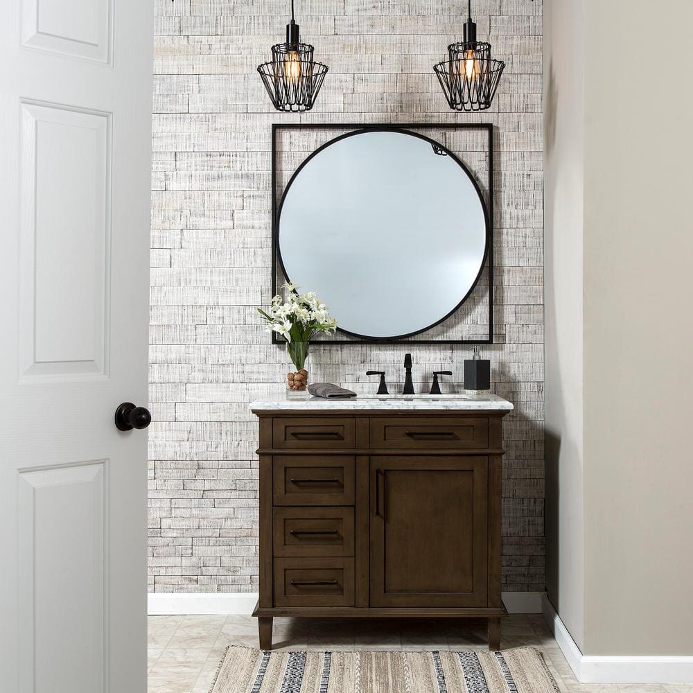 Whitewash Pine Rustic Wood Wall Panels 25.5in x 6in