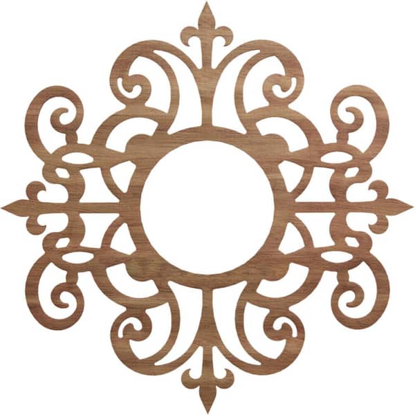 Ekena Millwork 0.25 in. x 30 in. x 30 in. Wood Medallion Moulding