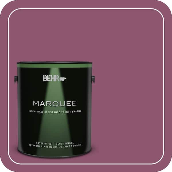 BEHR MARQUEE 1 gal. #PPU1-17 Majestic Orchid Semi-Gloss Enamel Exterior Paint & Primer