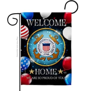 13 in. x 18.5 in. Welcome Home Coast Guard Garden Flag Double-Sided Armed Forces Decorative Vertical Flags