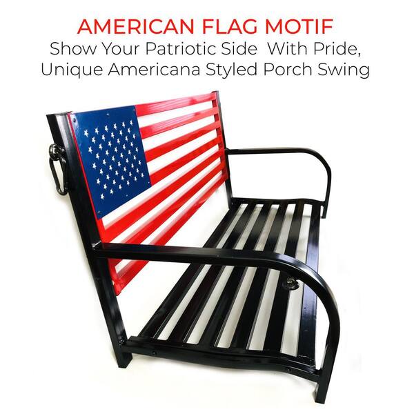 American flag porch swing discount