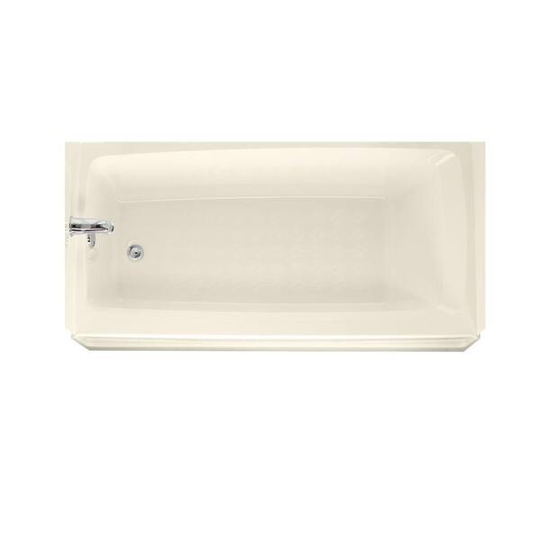Swan 60 in. Fiberglass Left Drain Rectangular Alcove Bathtub in Bone