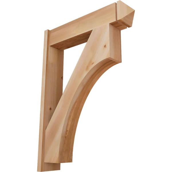 Ekena Millwork 8 in. x 44 in. x 32 in. Western Red Cedar Westlake Arts and Crafts Smooth Outlooker