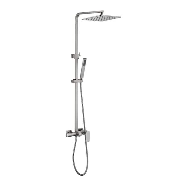 3-Spray Tub and Shower Faucet with Hand Shower in Brushed Nickel (Valve Included)