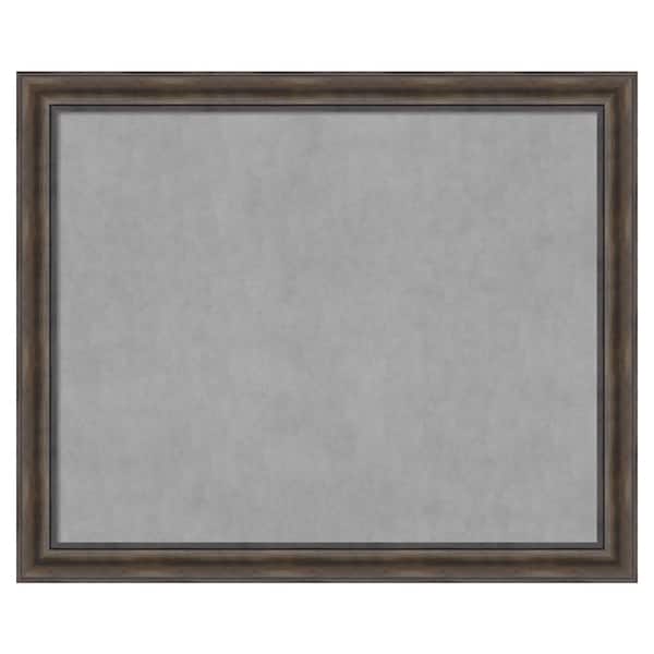 Amanti Art Rustic Pine Brown 45 in. x 37 in. Framed Magnetic Board