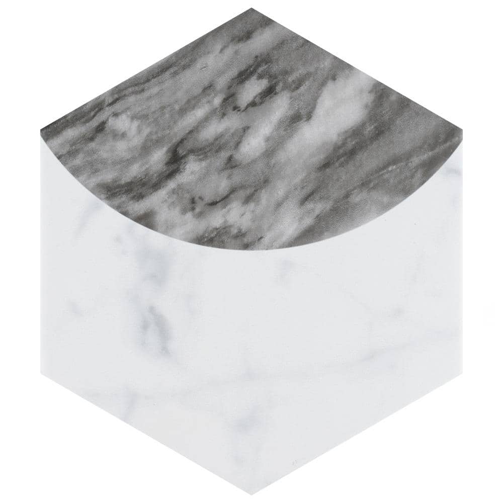 Classico Bardiglio Hex Moon Carrara 7 in. x 8 in. Porcelain Floor and Wall Take Home Tile Sample price history on PriceWatchPro