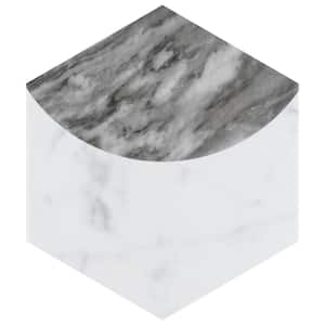 Classico Bardiglio Hex Moon Dark 7 in. x 8 in. Porcelain Floor and Wall Tile (7.5 sq. ft./Case)
