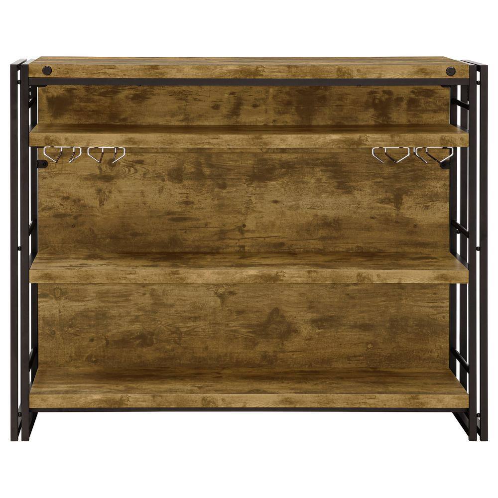 Antique Nutmeg and Dark Bronze Industrial Bar Unit