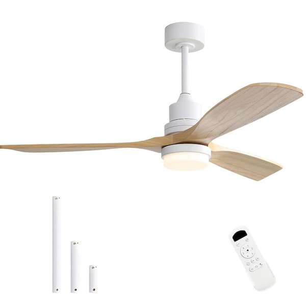 52 in. Integrated LED Indoor/Outdoor White Ceiling Fan with Light Kit and Remote Control