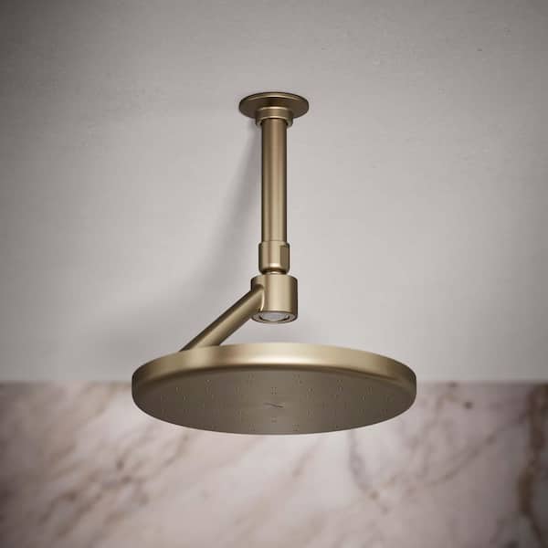 Statement Open Rain Iconic 1-Spray Patterns 2.5 GPM 8 in. Ceiling Mount Fixed Shower Head in Vibrant Brushed Bronze