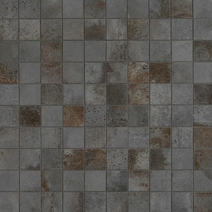 Angela Harris Fuller Graphite 11.81 in. x 11.81 in. Matte Porcelain Floor and Wall Mosaic Tile (0.96 sq. ft./Each)